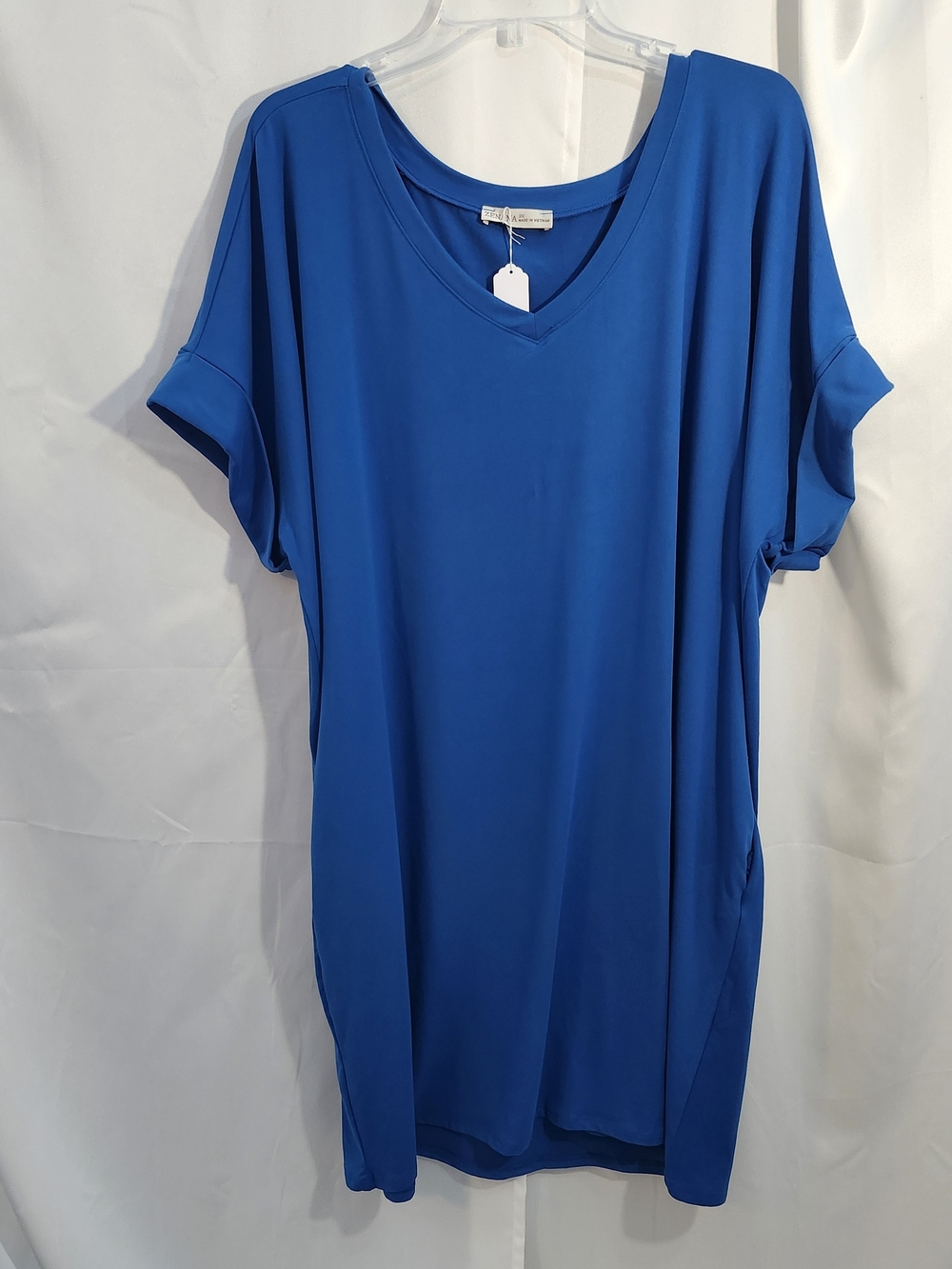 Zenana Outfitters Royal Ble V-Neck Dress